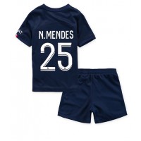 Paris Saint-Germain Nuno Mendes #25 Fotballklær Hjemmedraktsett Barn 2022-23 Kortermet (+ korte bukser)